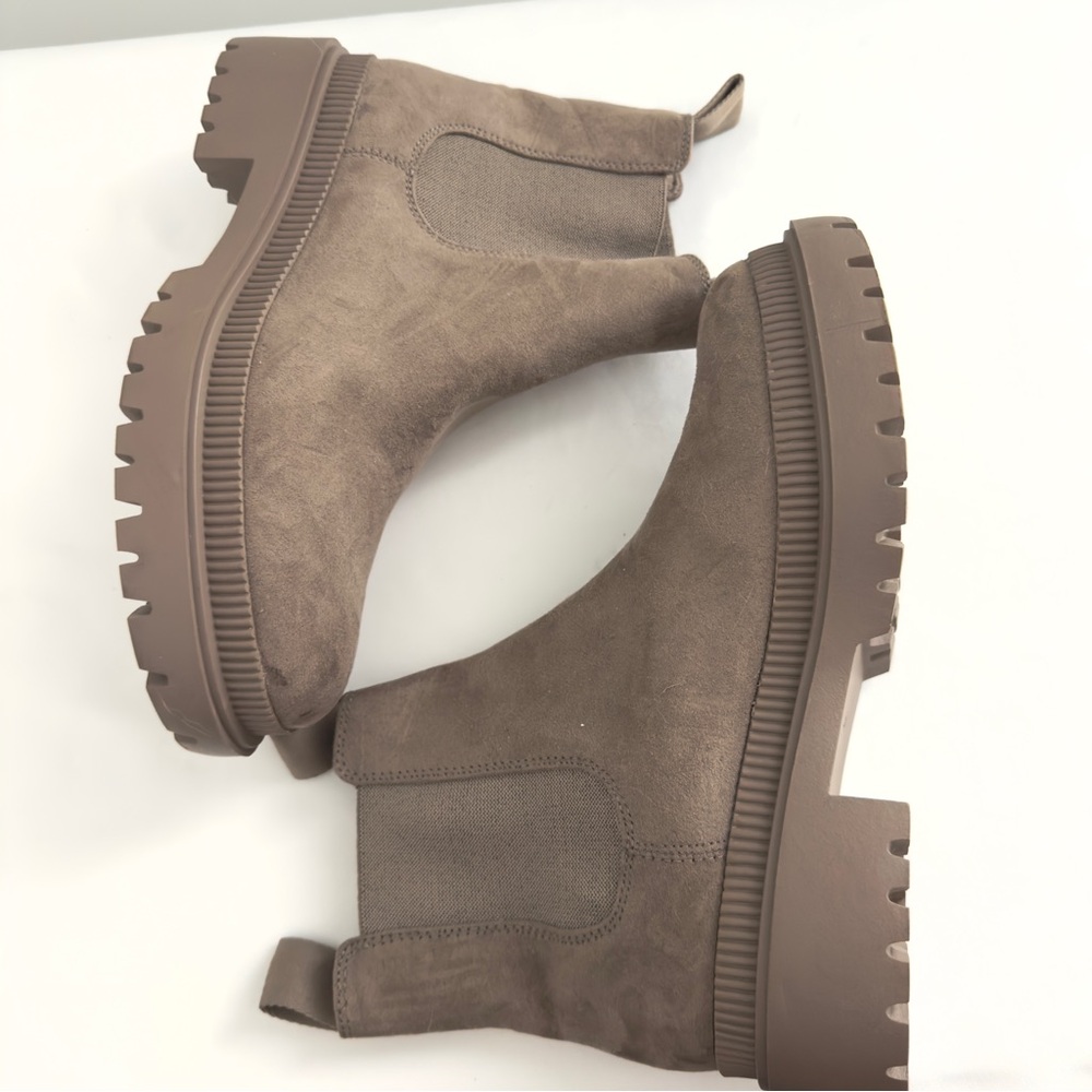 H&M Sueded Pull On Booties Sz 40 - Picture 7 of 12